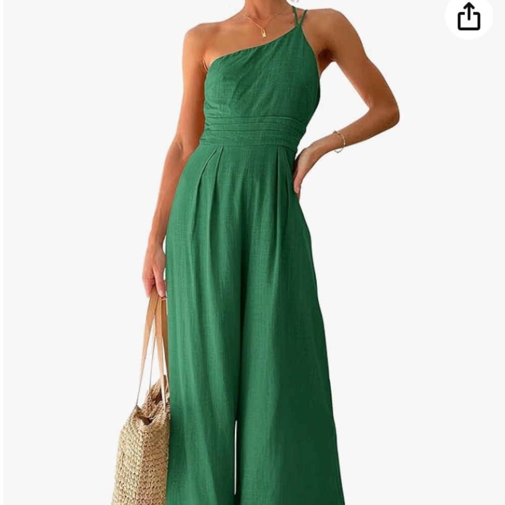 NWOT Green Wide Leg Jumpsuit